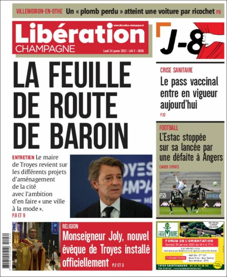 Portada de Libération Champagne (Francia)