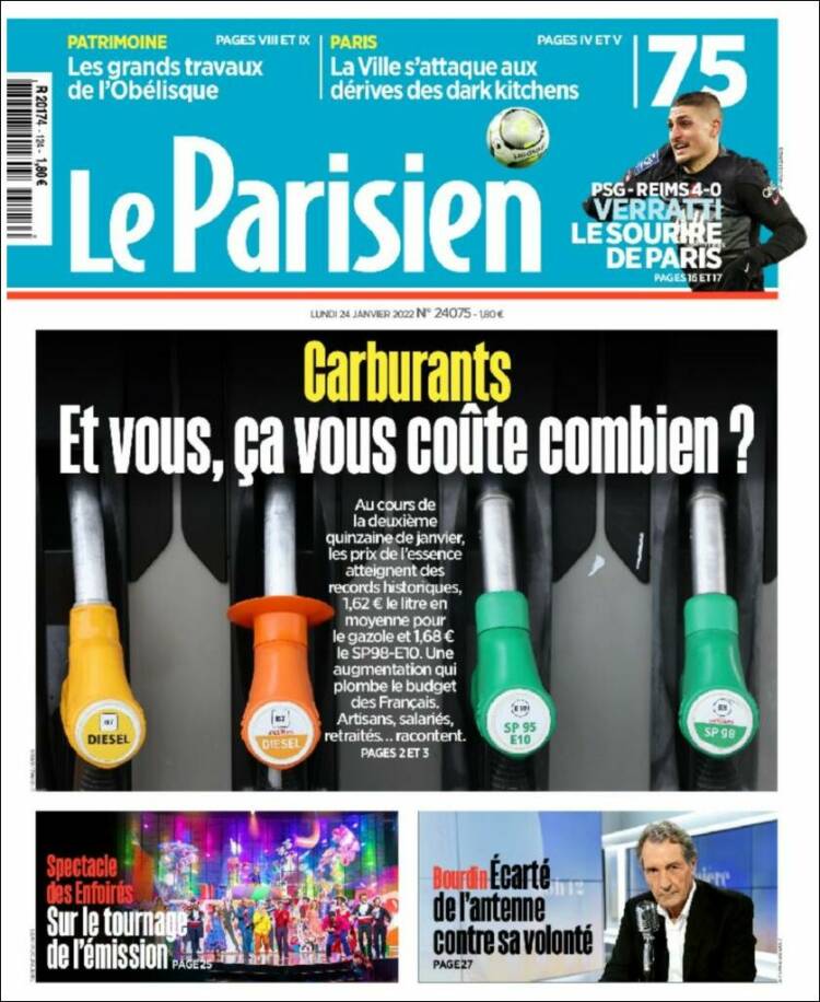 Portada de Le Parisien (Francia)