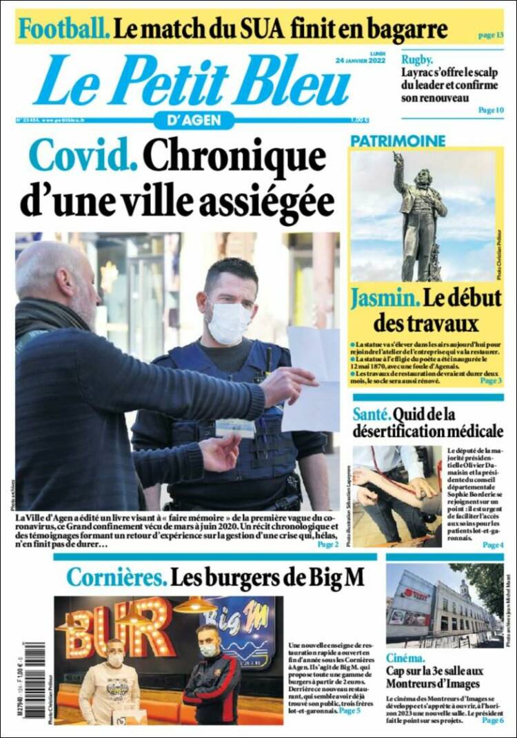 Portada de Le Petit Bleu (France)