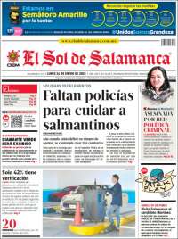 Portada de El Sol de Salamanca (M&eacute;xico)