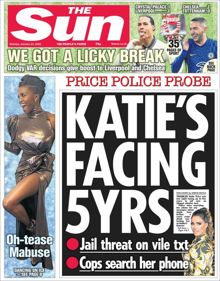 Portada de The Sun (Reino Unido)