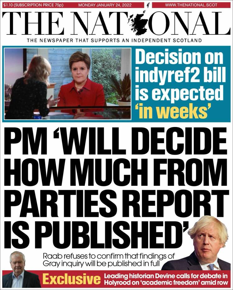 Portada de The National (Reino Unido)