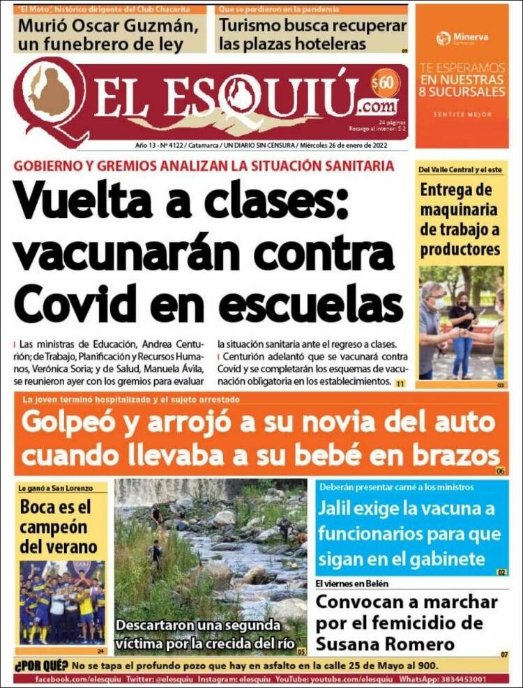 Portada de El Esquiu (Argentina)