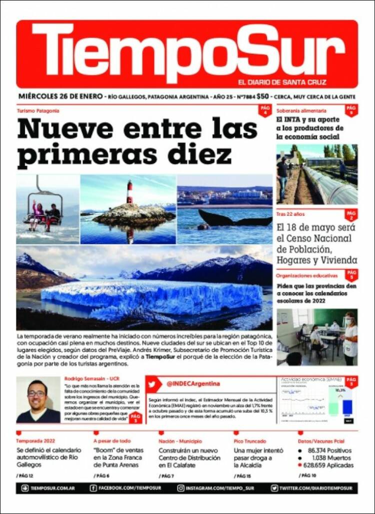 Portada de Tiempo Sur (Argentina)