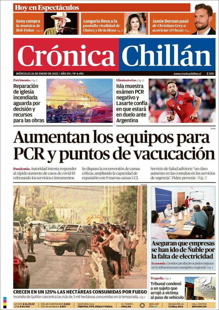 Portada de Crónica Chillán (Chile)