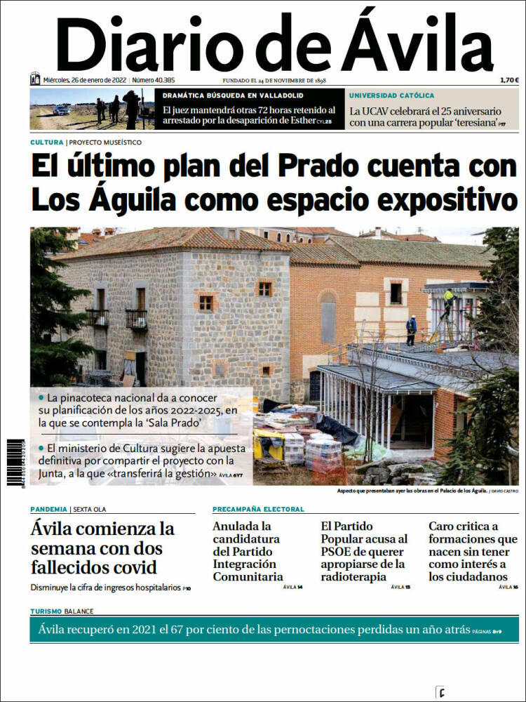 Portada de Diario de Ávila (Espa&ntilde;a)