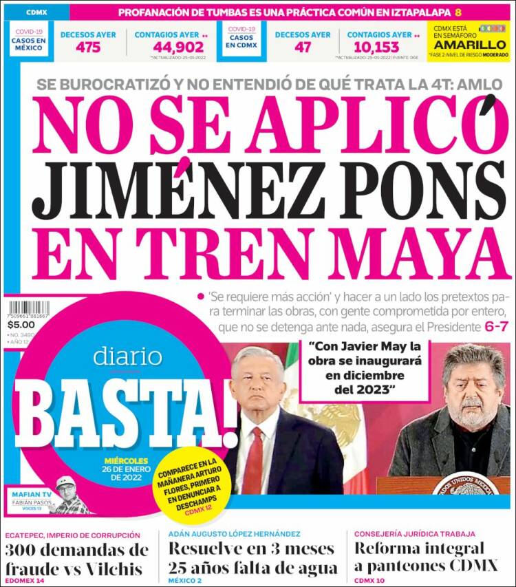 Portada de Diario Basta (M&eacute;xico)