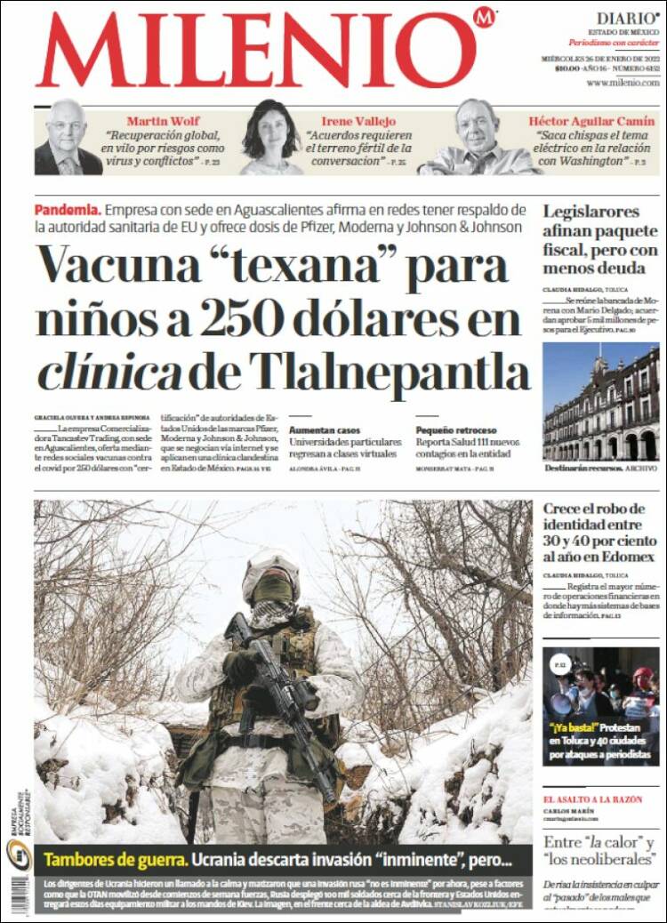 Portada de Milenio - Estado de México (M&eacute;xico)