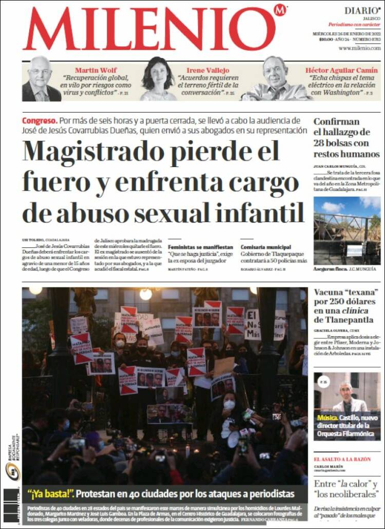 Portada de Milenio - Jalisco (M&eacute;xico)