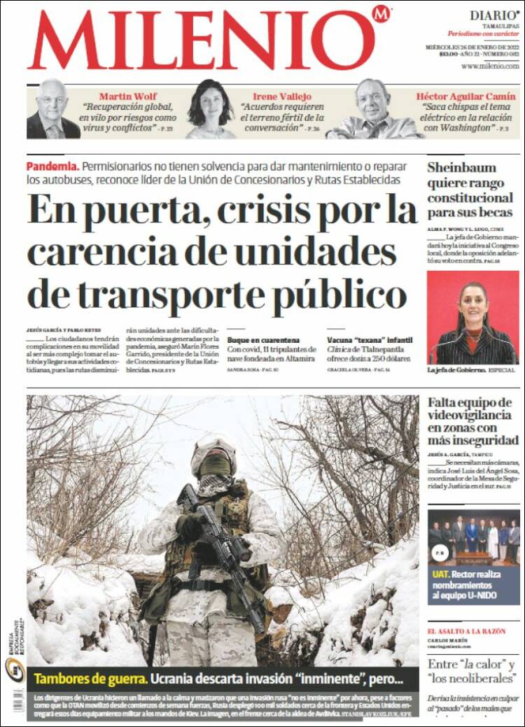 Portada de Milenio - Tamaulipas (M&eacute;xico)