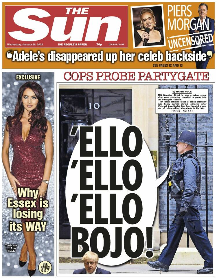 Portada de The Sun (Reino Unido)