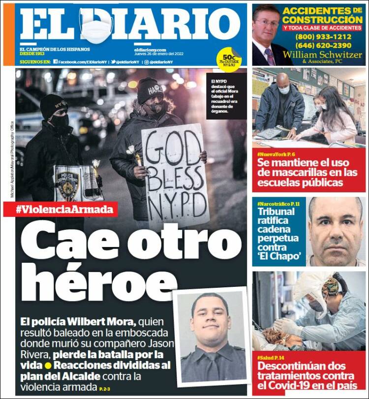 Portada de El Diario NY (USA)