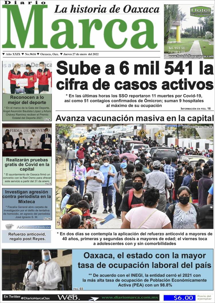 Portada de Diario Marca (México)