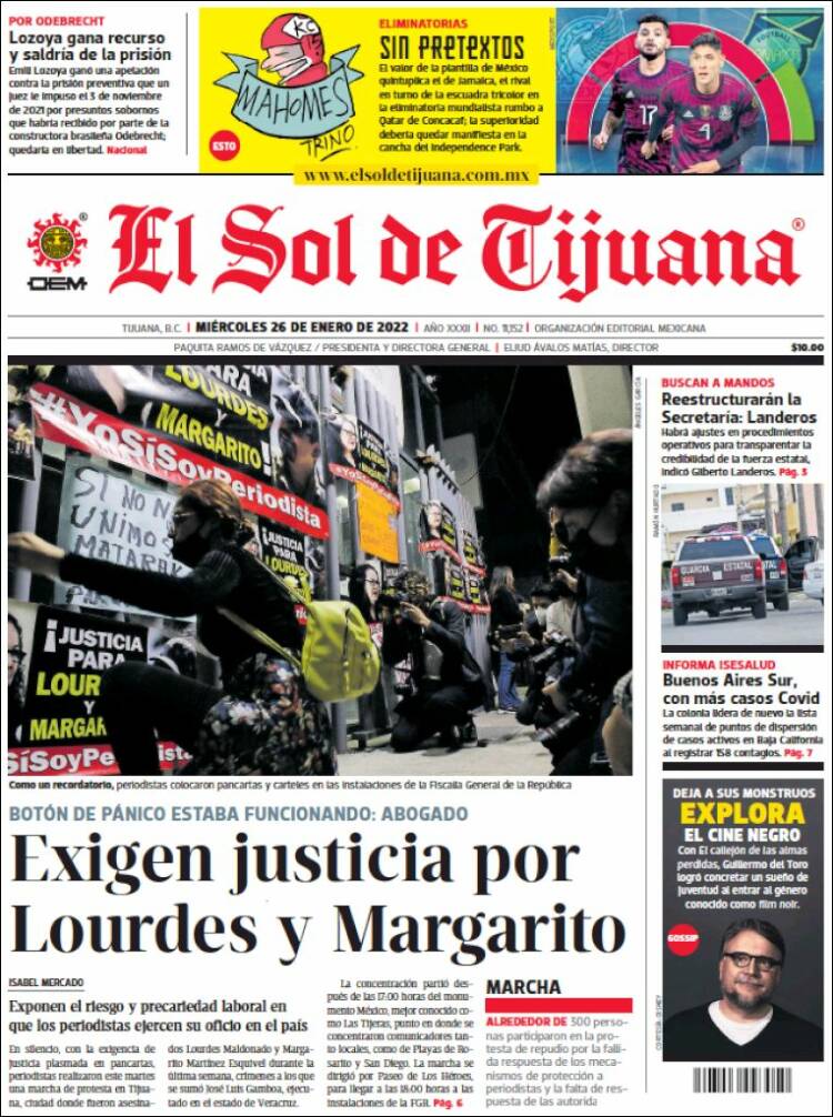 Portada de El Sol de Tijuana (México)