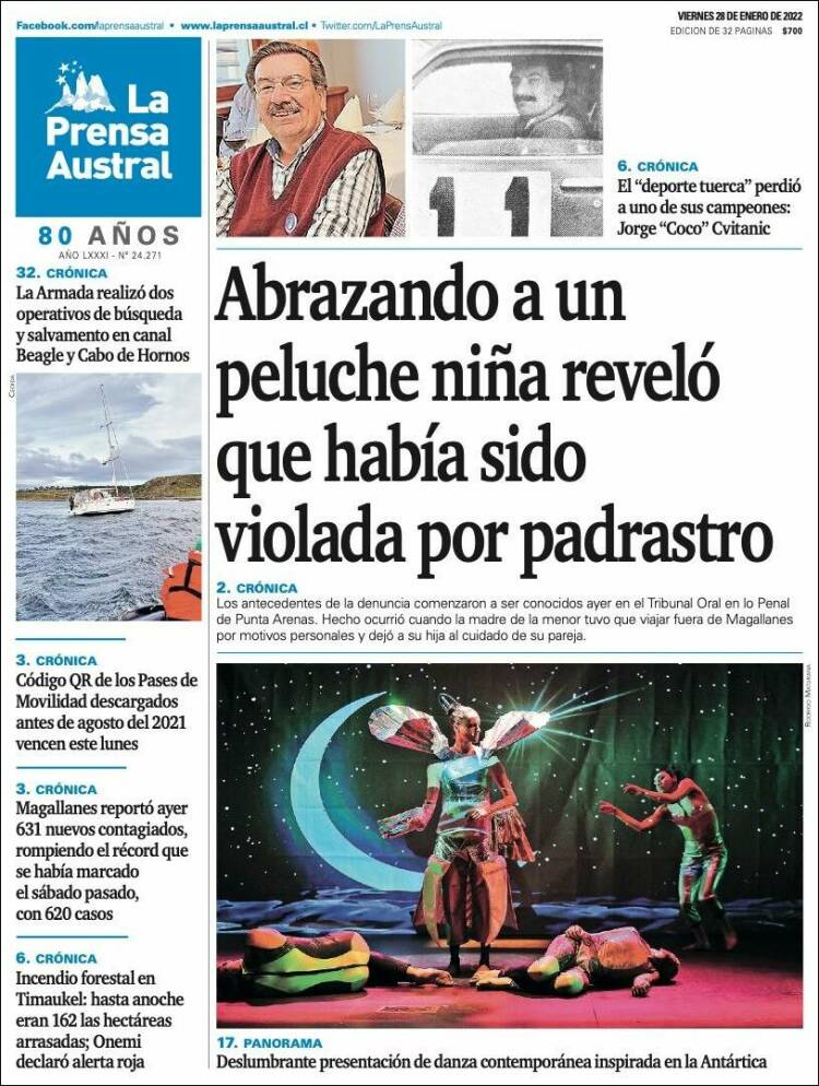 Portada de El Magallanes (Chile)