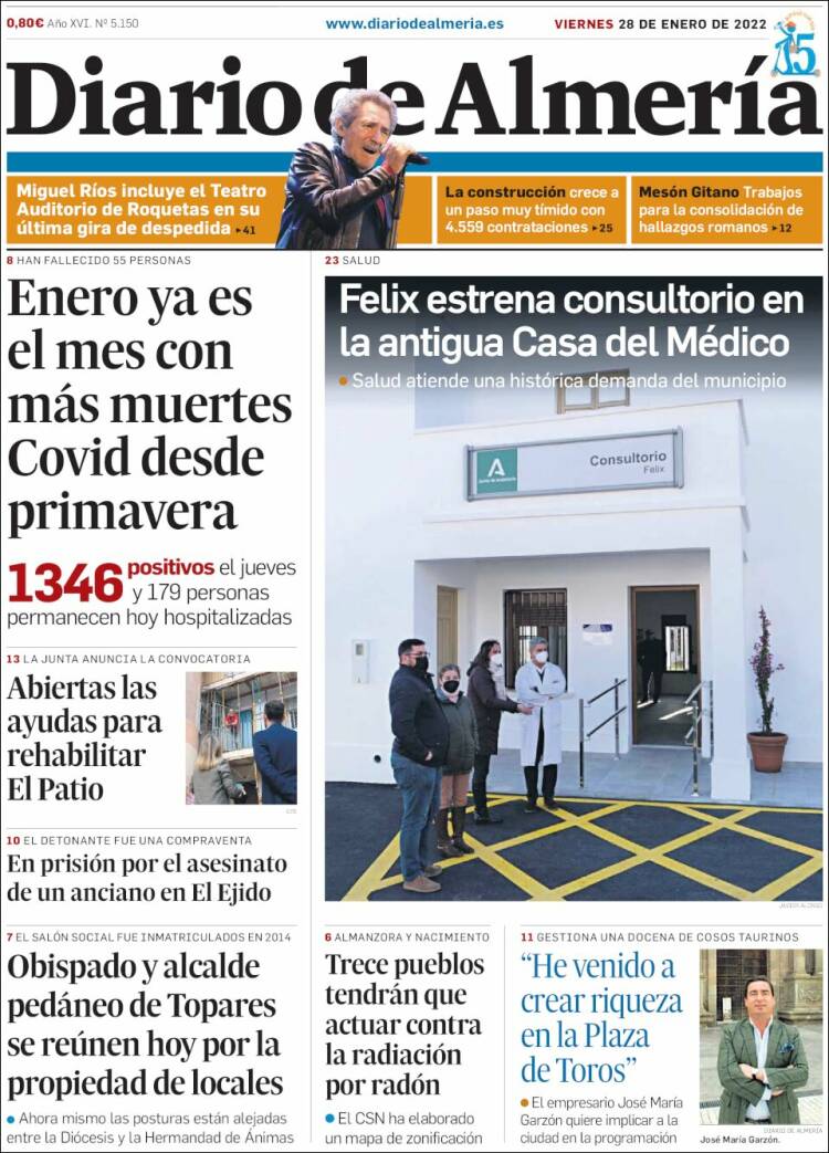 Portada de Diario de Almería (España)