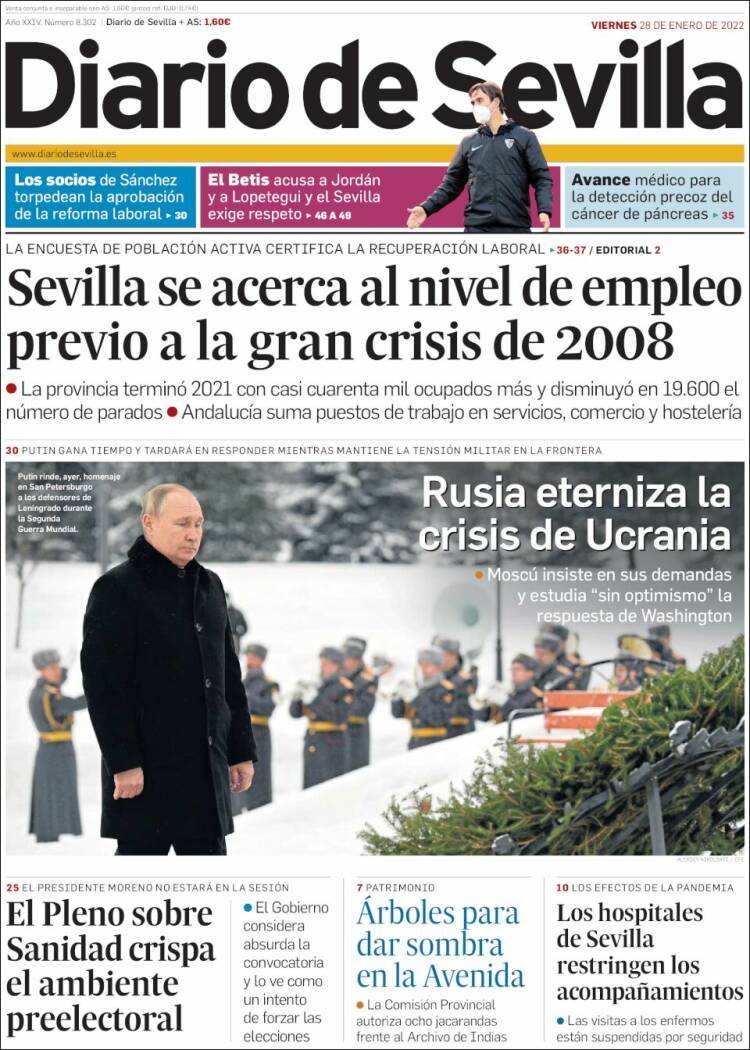 Portada de Diario de Sevilla (España)