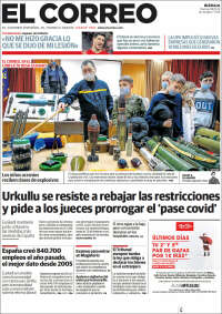 Portada de El Correo (España)