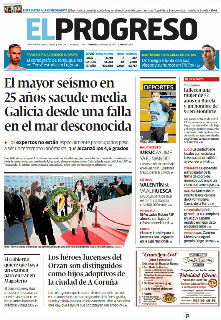 Portada de El Progreso (España)