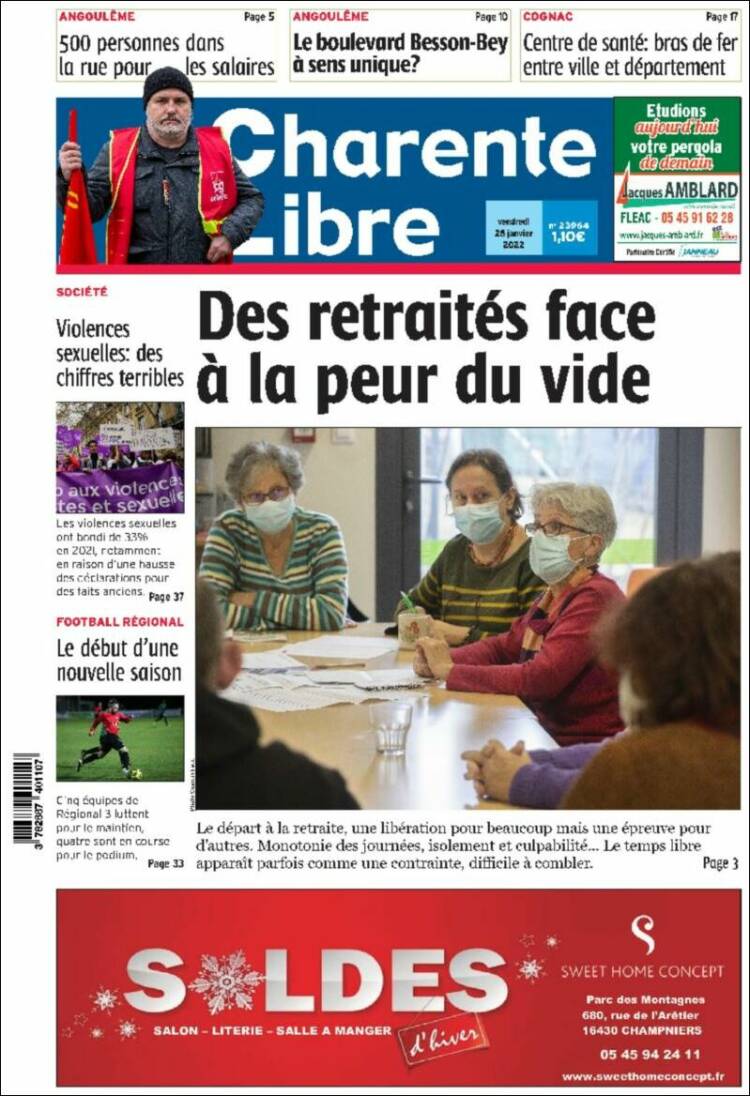 Portada de Charente Libre (Francia)