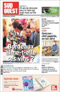 Portada de Sud Ouest (Francia)