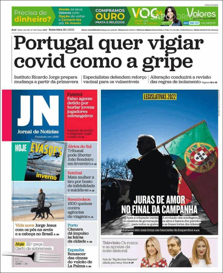 Portada de Jornal de Notícias (Portugal)