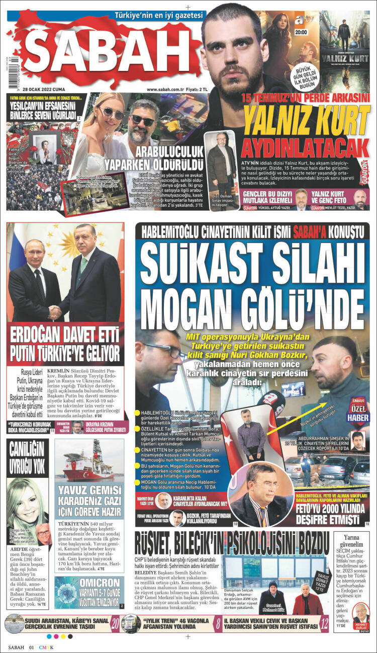 Portada de Sabah (Turqu&iacute;a)