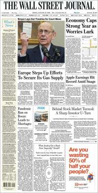 Portada de Wall Street Journal (USA)