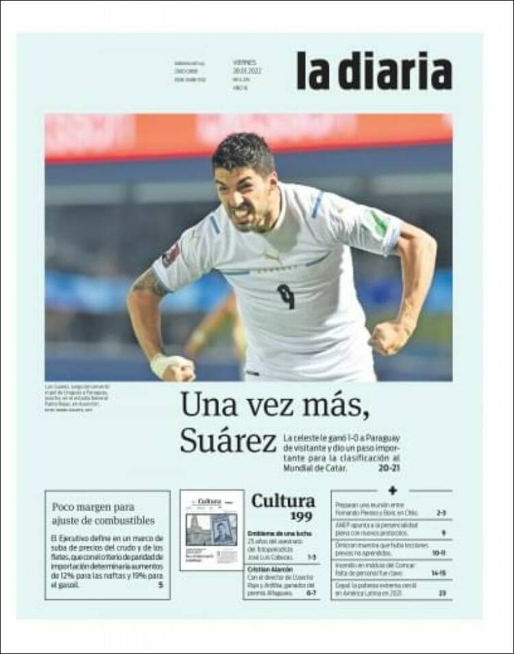 Portada de La Diaria (Uruguay)