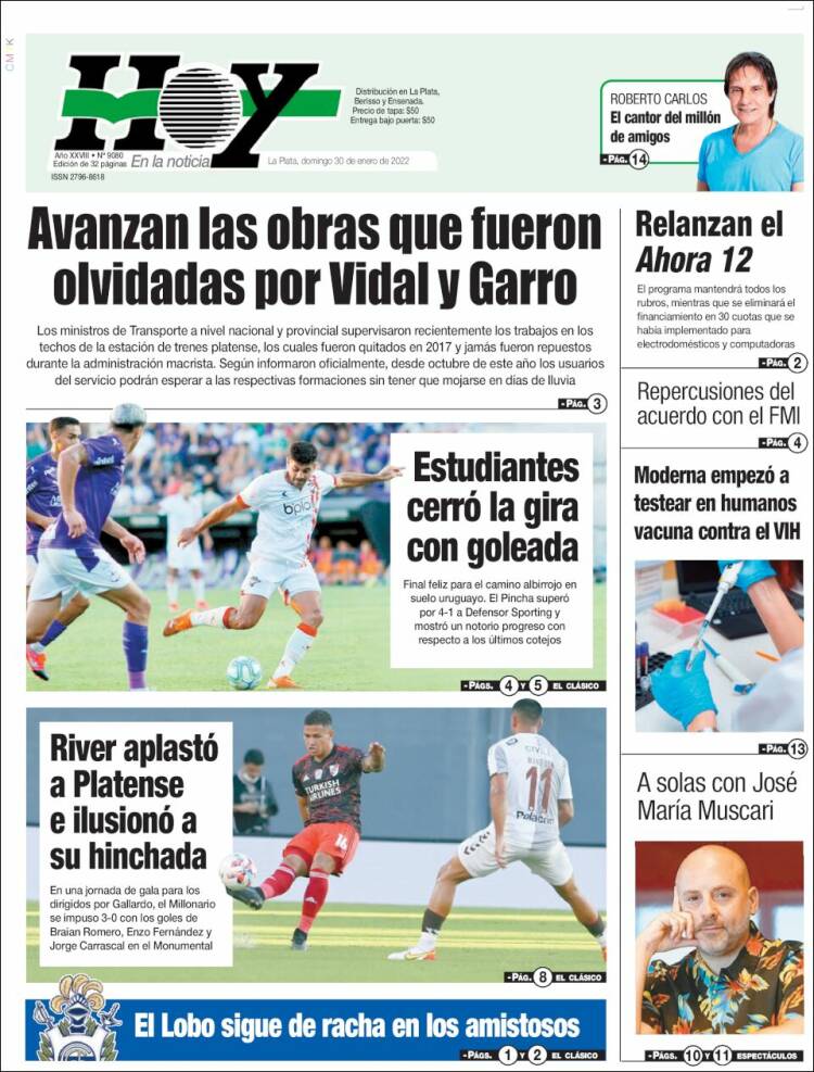 Portada de Diario Hoy (Argentina)