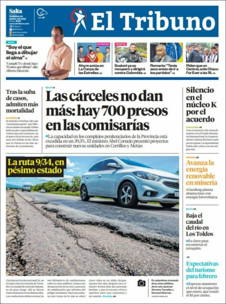 Portada de El Tribuno - Salta (Argentina)
