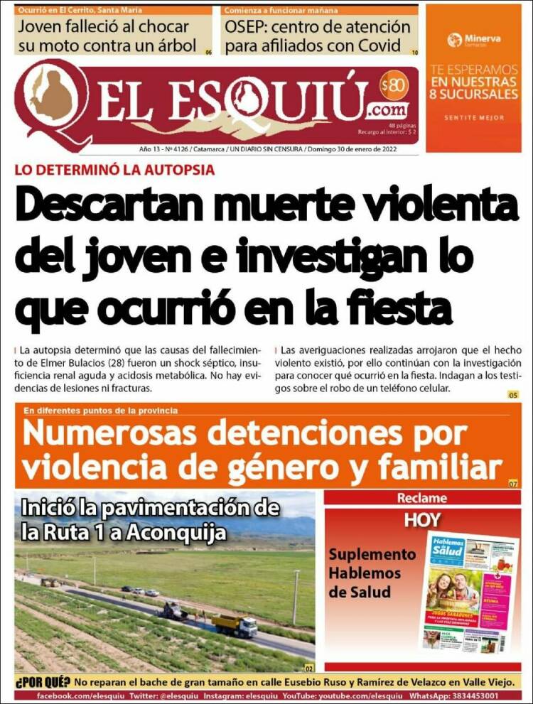 Portada de El Esquiu (Argentina)