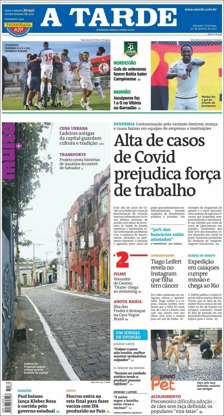 Portada de Diário A Tarde (Brasil)