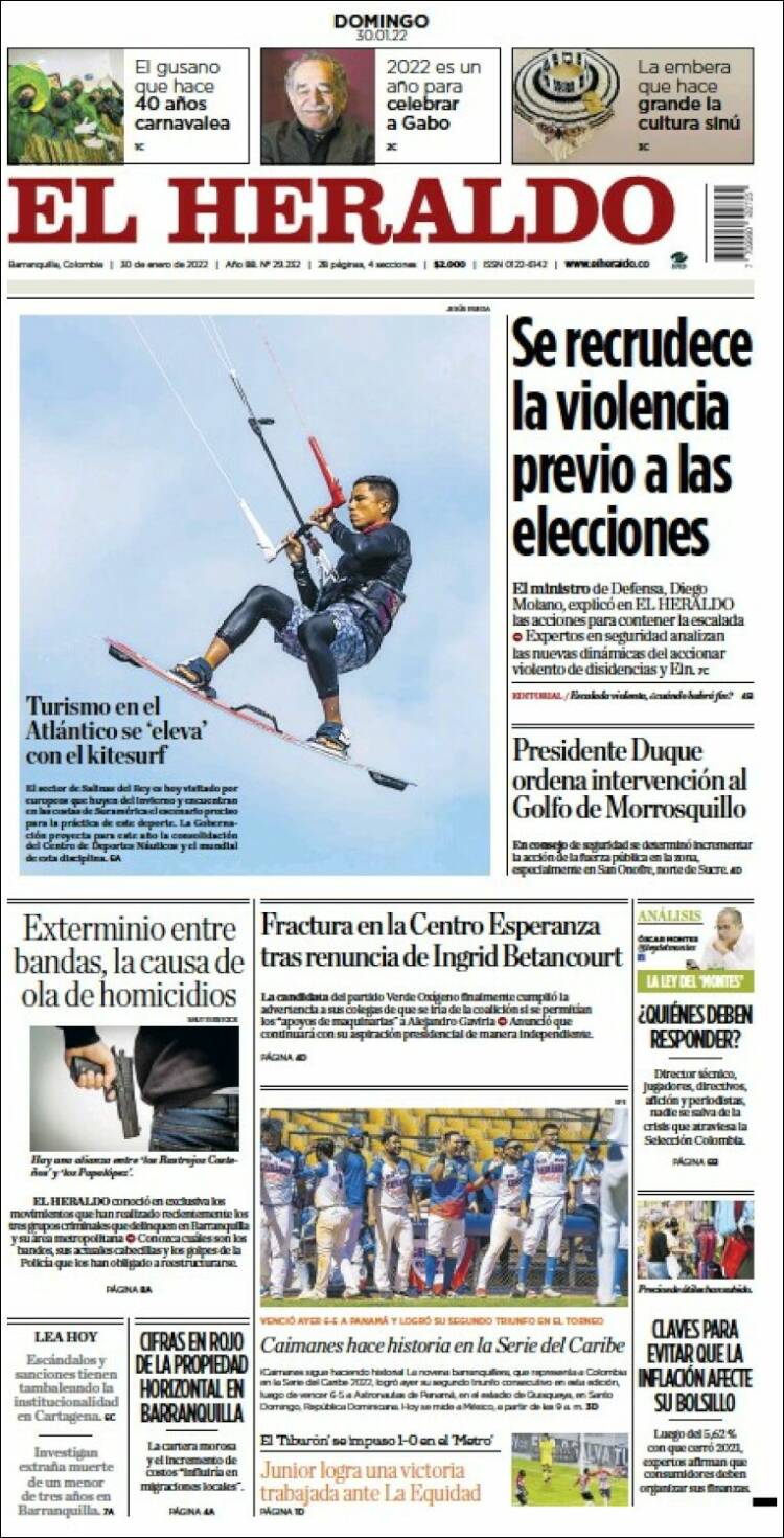 Portada de El Heraldo (Colombia)