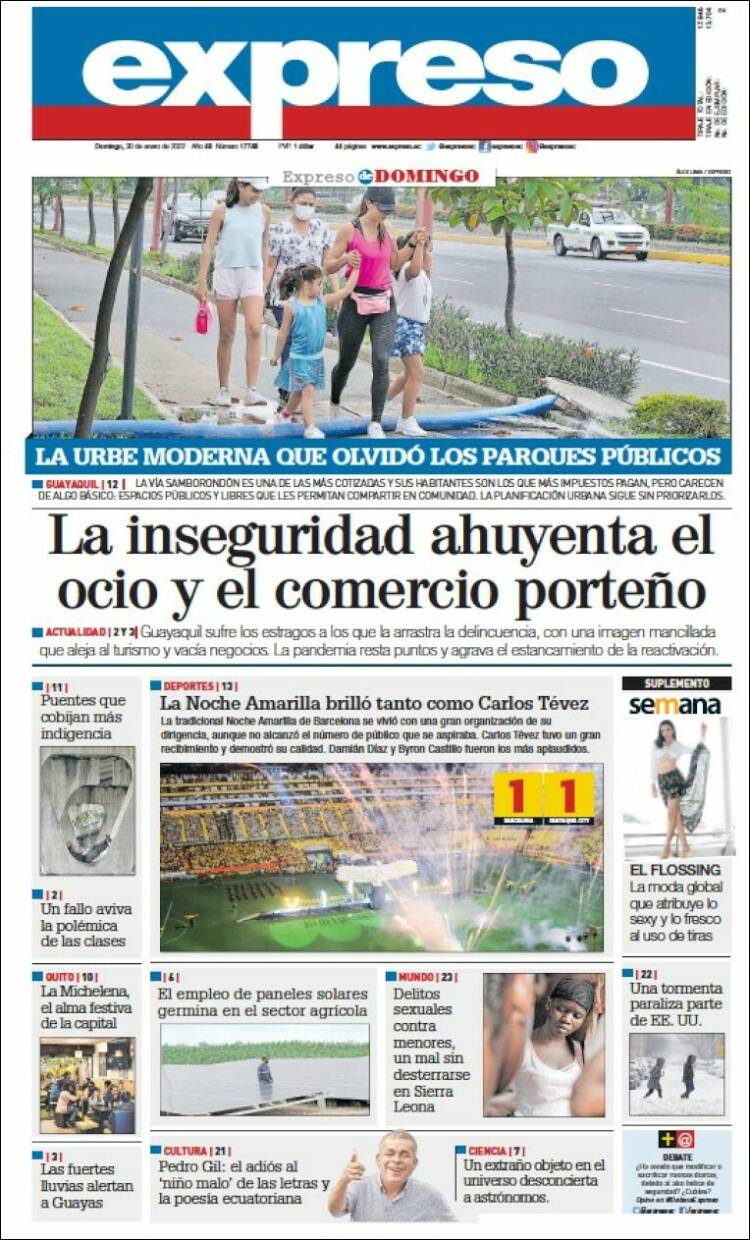 Portada de Expreso (Ecuador)
