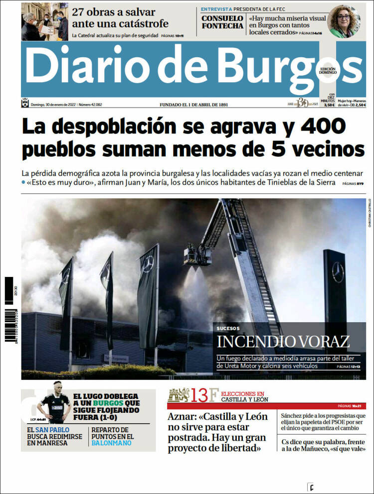 Portada de Diario de Burgos (Espa&ntilde;a)