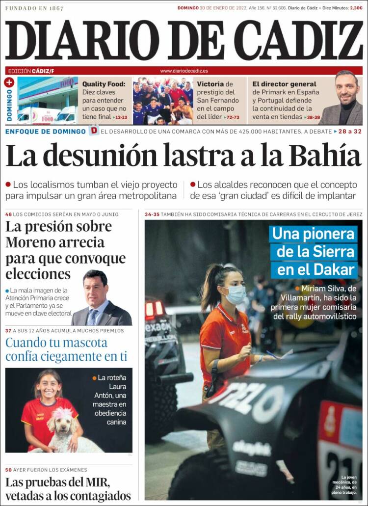 Portada de Diario de Cádiz (Espa&ntilde;a)