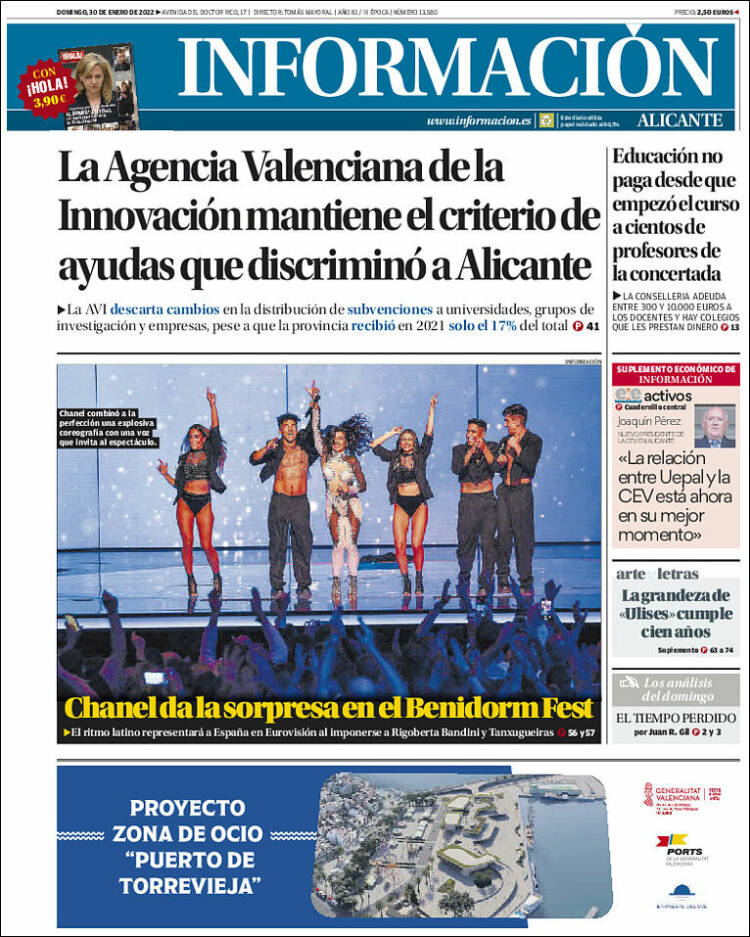 Portada de Diario Información (Espa&ntilde;a)