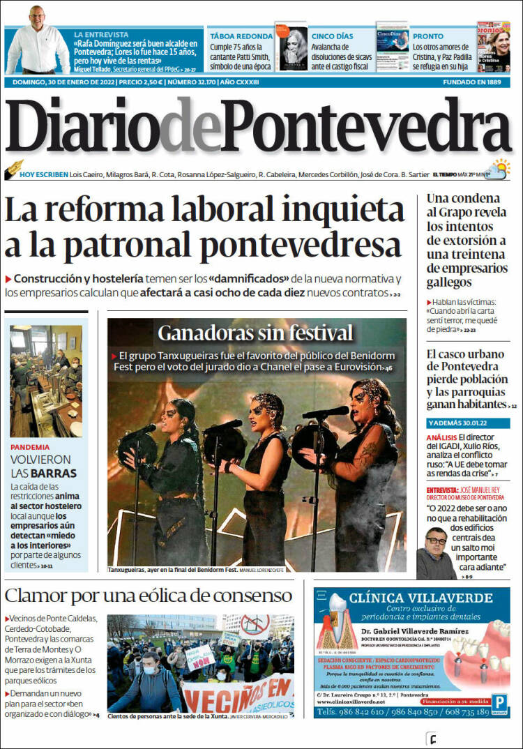 Portada de Diario de Pontevedra (Espa&ntilde;a)