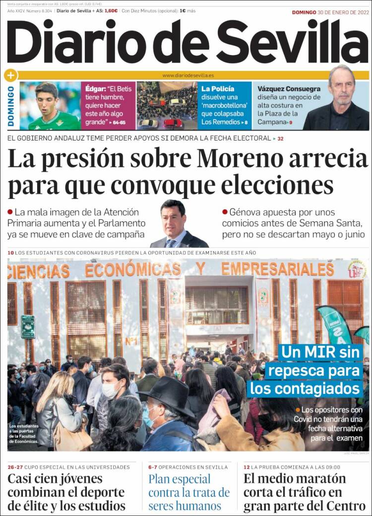 Portada de Diario de Sevilla (Espa&ntilde;a)