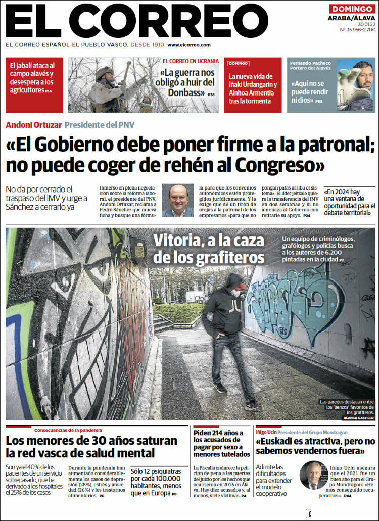 Portada de El Correo - Álava (Espa&ntilde;a)