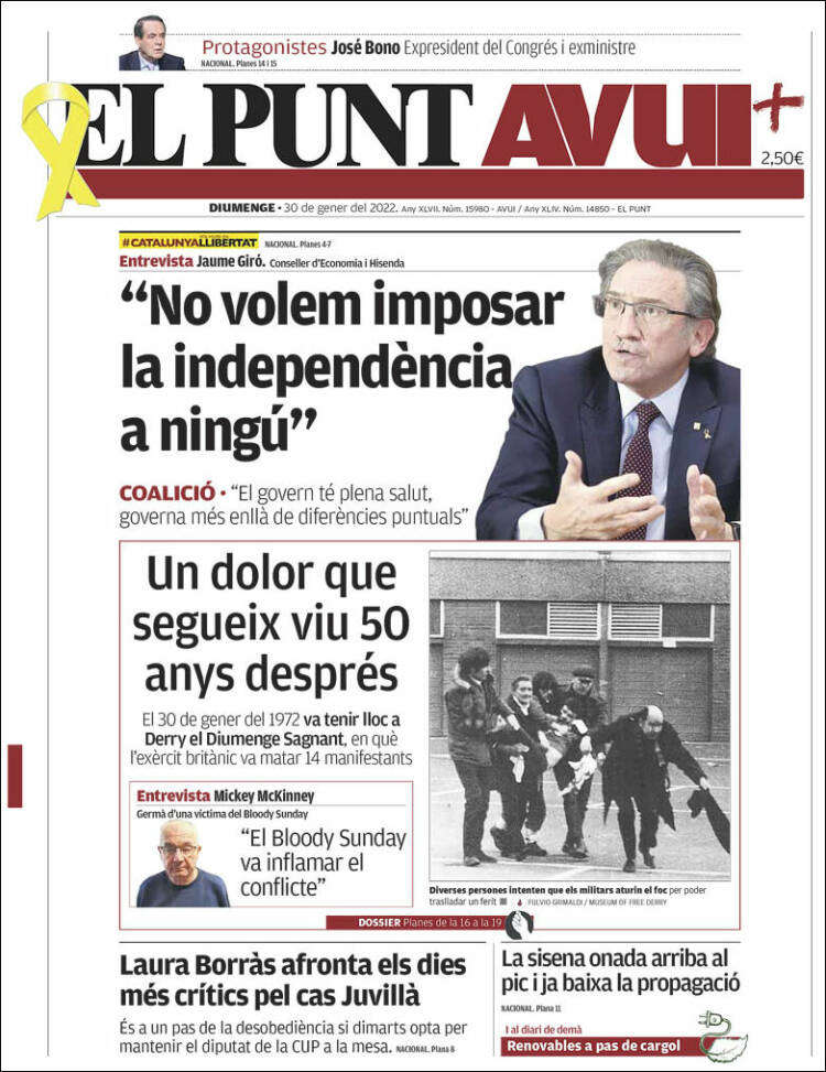 Portada de El Punt Avui (Espa&ntilde;a)