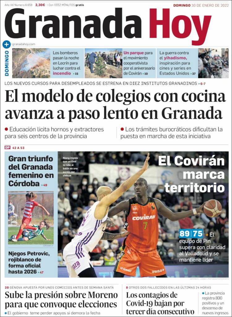 Portada de Granada Hoy (Espa&ntilde;a)