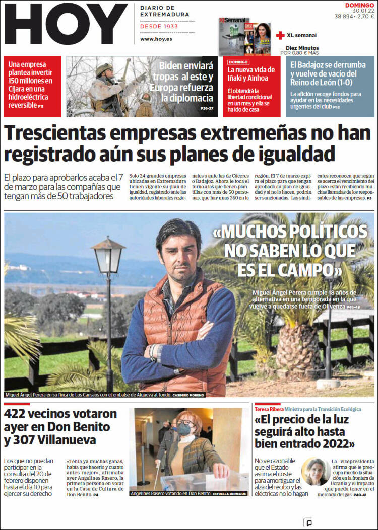 Portada de Hoy - Badajoz (Espa&ntilde;a)