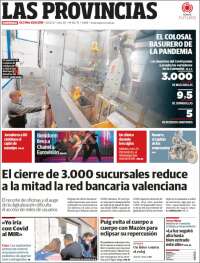 Portada de Las Provincias (Espa&ntilde;a)
