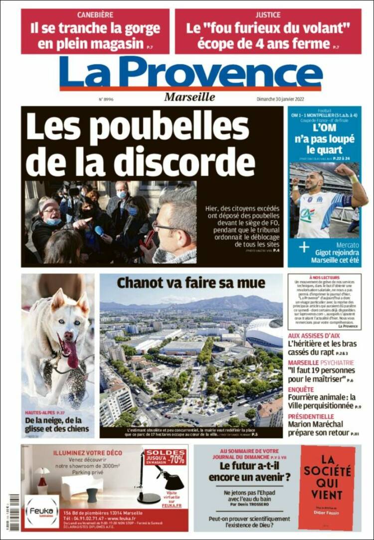 Portada de La Provence (Francia)