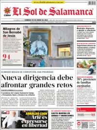 Portada de El Sol de Salamanca (M&eacute;xico)