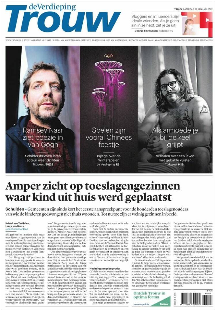 Portada de Trouw (Pa&iacute;ses Bajos)