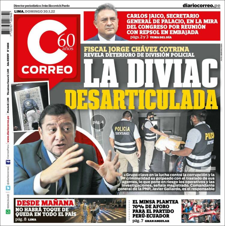 Portada de Diario Correo (Per&uacute;)
