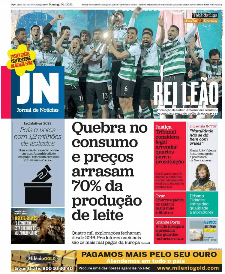 Portada de Jornal de Notícias (Portugal)